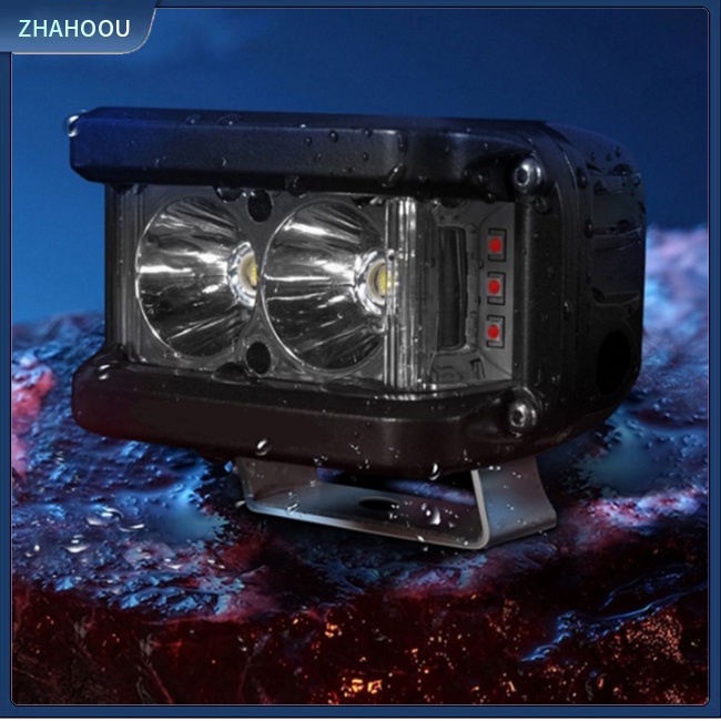 ☃Nhà Cửa☃ Set 2 Đèn Pha Led 3 Mặt 42w Cảnh Báo Ban Ngày Chuyên Dụng Cho Xe Mô Tô