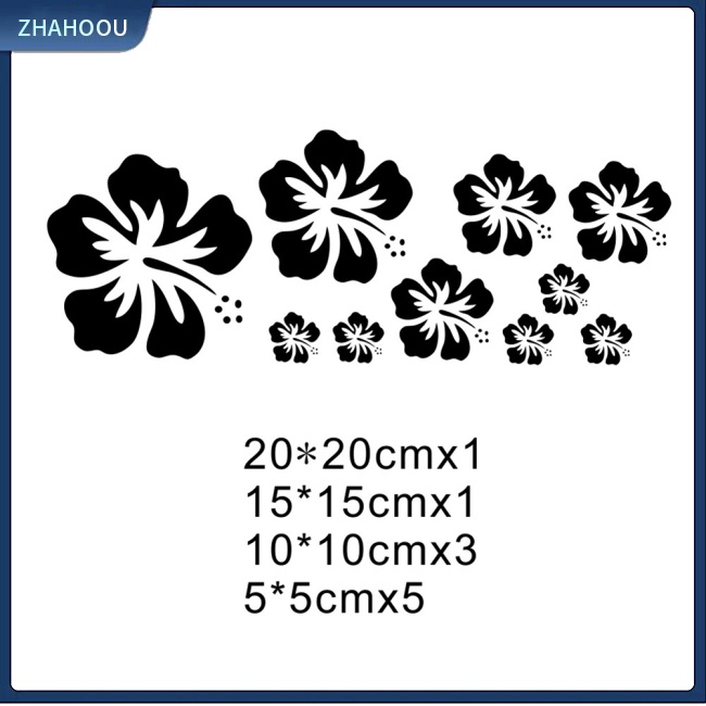 ☃Nhà Cửa☃ Miếng Dán Vinyl Hình Hoa Hawaii D-1709 Trang Trí Tường Xe Hơi