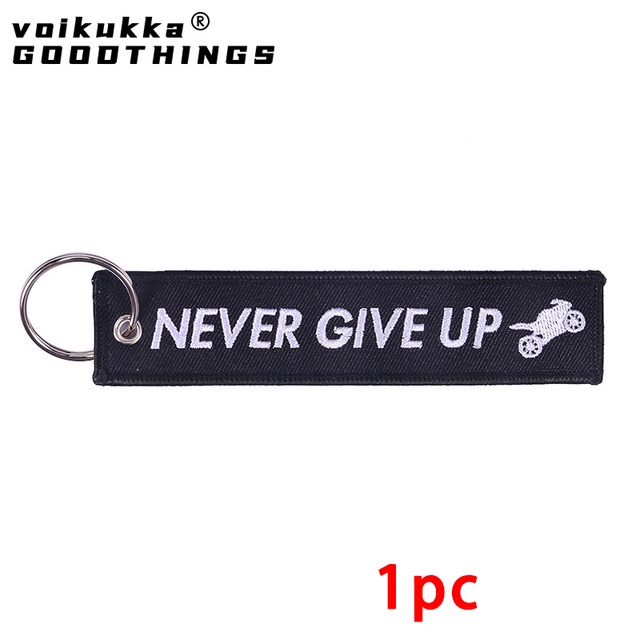 1 Móc Khóa Thêu Chữ Remove Before Firing Two Sides