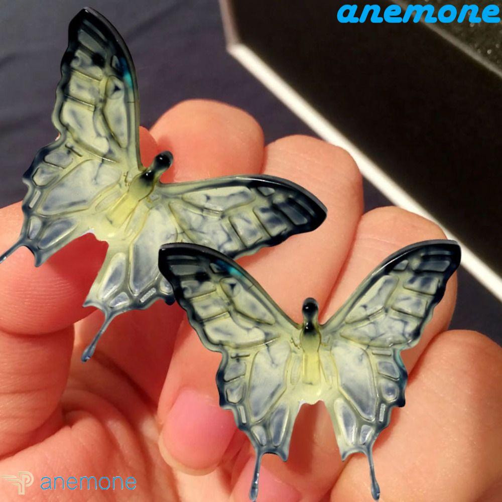 Khuôn Làm Móc Khóa 6 Ngăn Bằng Nhựa Resin Mềm Hình Bướm DIY