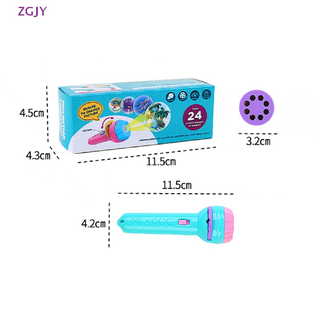 Đồ Chơi Đèn Pin Chiếu Họa Tiết Động Vật Hoạt Hình Phát Sáng Giáo Dục Sớm Cho Trẻ Mẫu Giáo Mới