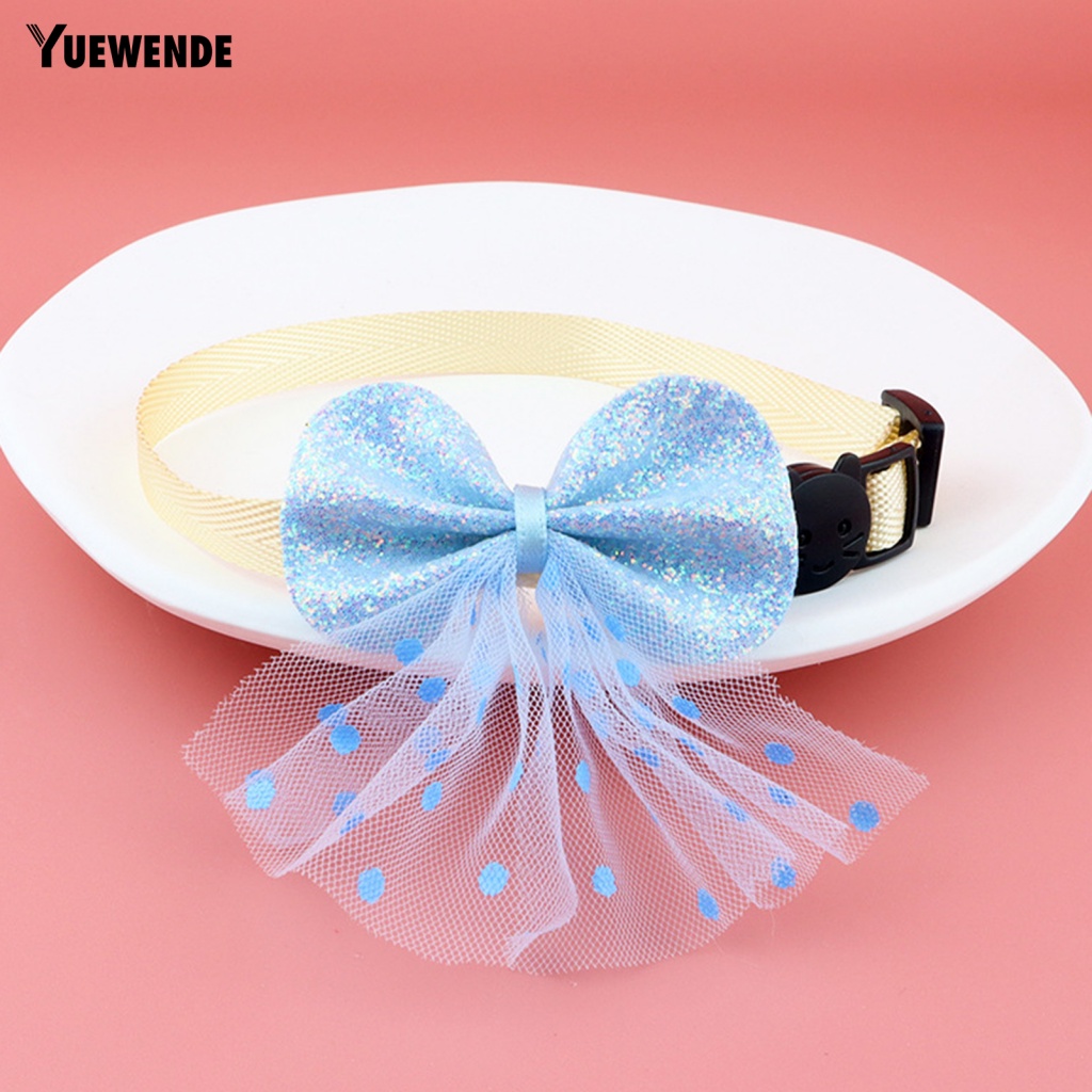 Ye.b Vòng Cổ Bằng Polyester In Chấm Bi Dễ Thương Mặc Hàng Ngày Cho Mèo Cưng
