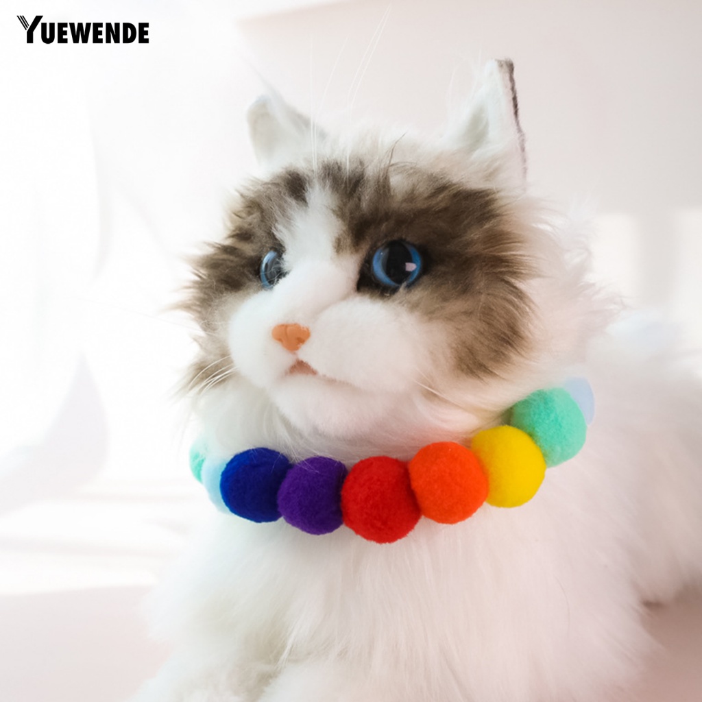 Ye.b Vòng Cổ Họa Tiết Ruy Băng Đính Bóng Lông Trọng Lượng Nhẹ Độ Co Giãn Cao Mặc Hàng Ngày Cho Cún