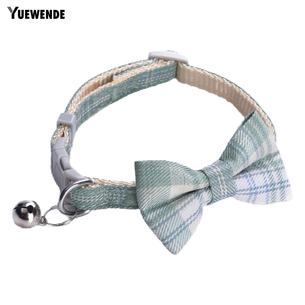 Vòng Cổ Gắn Chuông Họa Tiết Sọc Caro Cho Thú Cưng