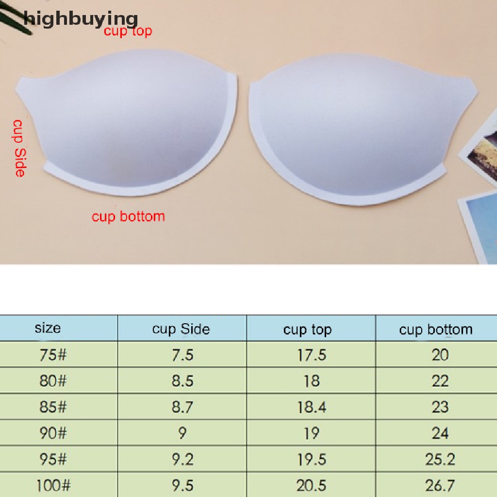 1 Cặp Mút Đệm Nâng Ngực Mềm Mại Màu Trắng / Đen Dành Cho Mặc Đồ Bơi