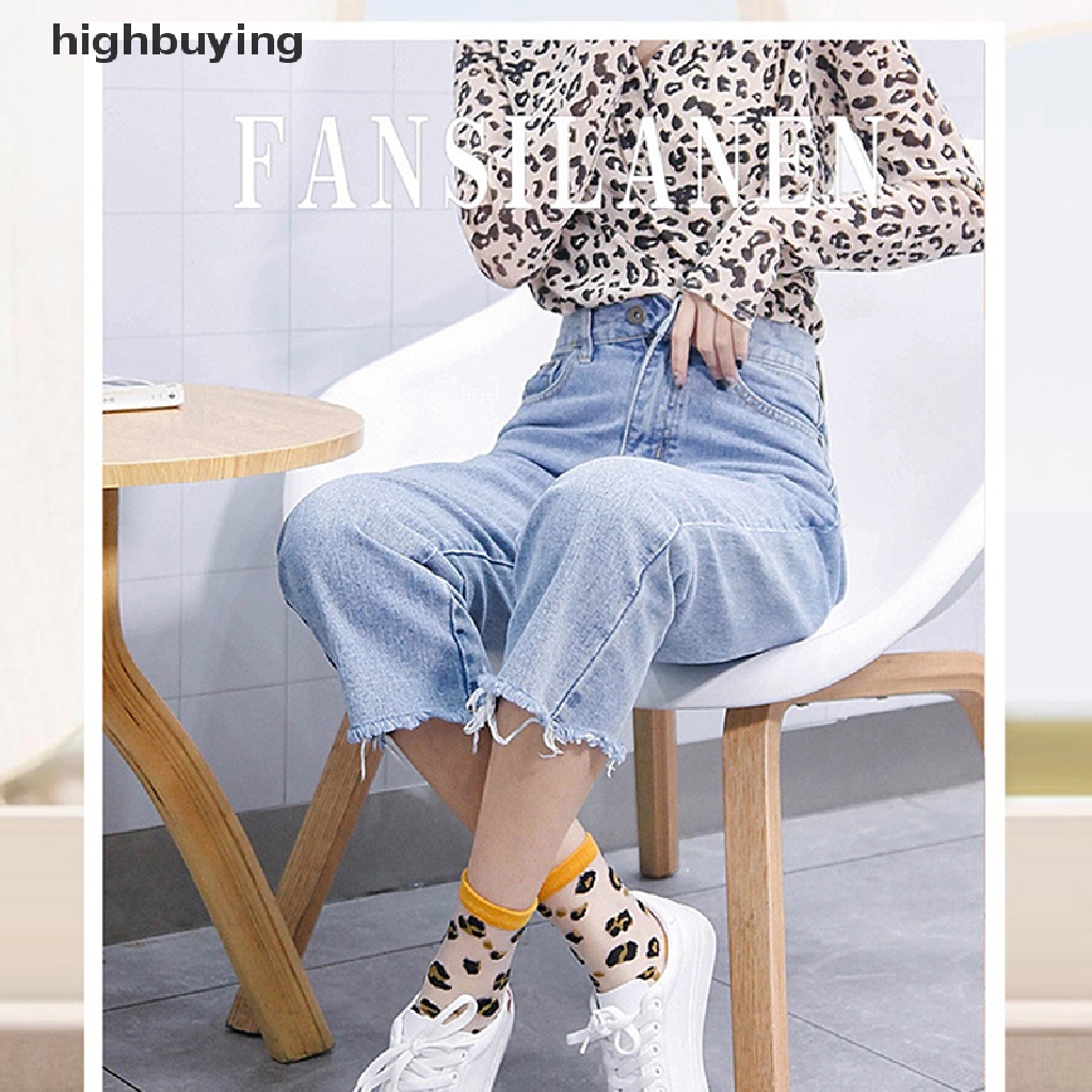 1 Đôi Tất Lưới Họa Tiết Da Báo Cá Tính Cho Nữ