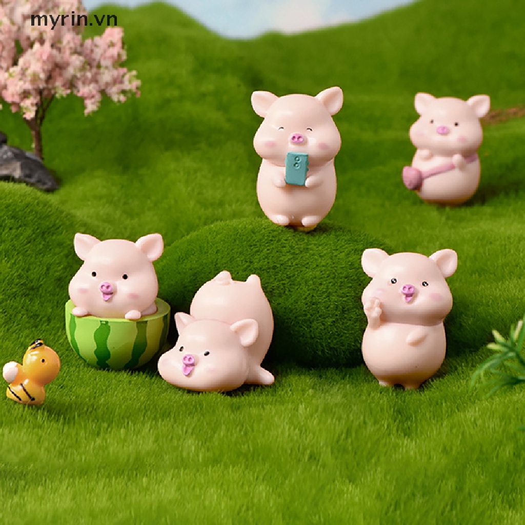 Mô Hình Chú Heo Mini Dễ Thương Dùng Trang Trí Tiểu Cảnh