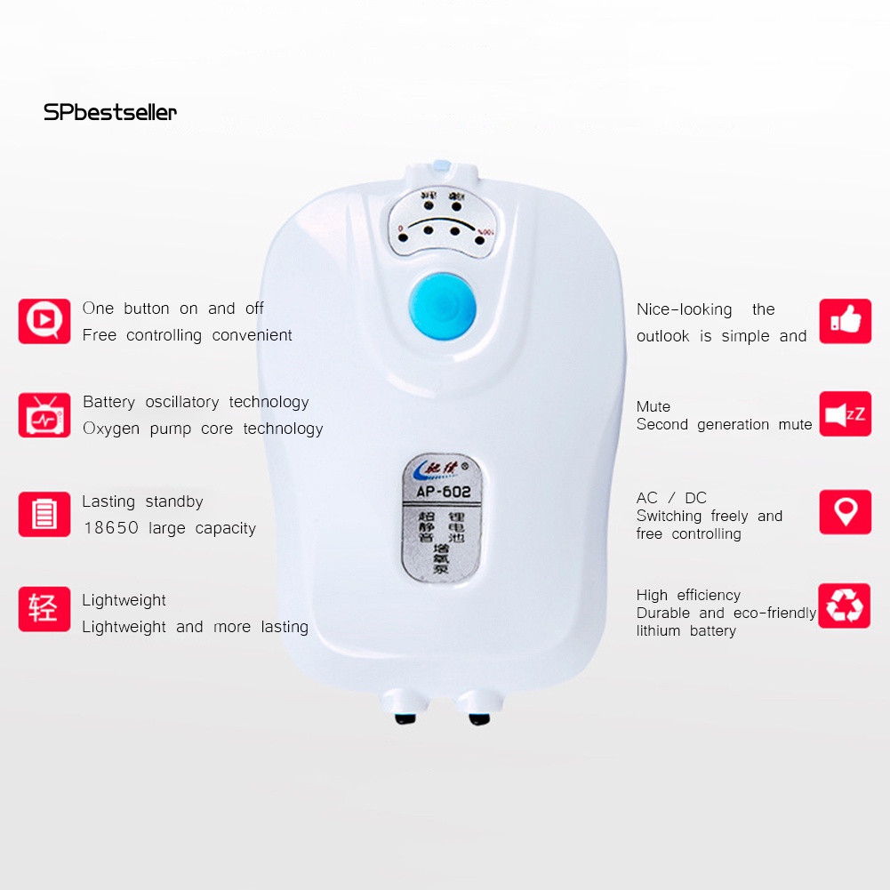 Máy Bơm Oxy Cho Bể Cá Một / Hai Cổng USB AC DC