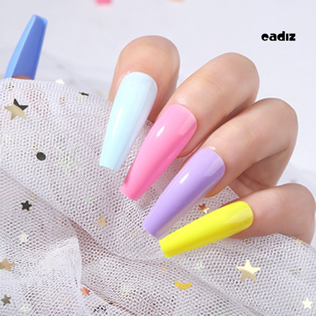 Hộp 100 Móng Tay Giả Có Thể Gấp Lại Không Để Lại Dấu Vết Hình Chữ T Nhiều Màu Sắc Dành Cho Salon