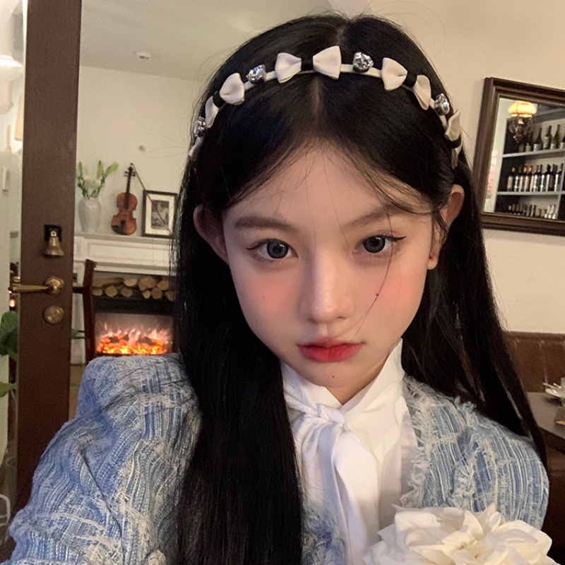 Băng Đô Cài Tóc Hình Nơ Trái Tim Phong Cách Pháp Thời Trang Cho Nữ