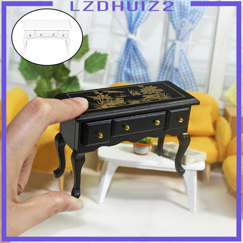 Bàn Học Phong Cách Retro Hiện Đại Cho Nhà Búp Bê Tỉ Lệ 1: 12