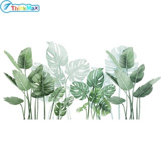 Miếng dán tường Thinkmax trang trí hình lá xanh