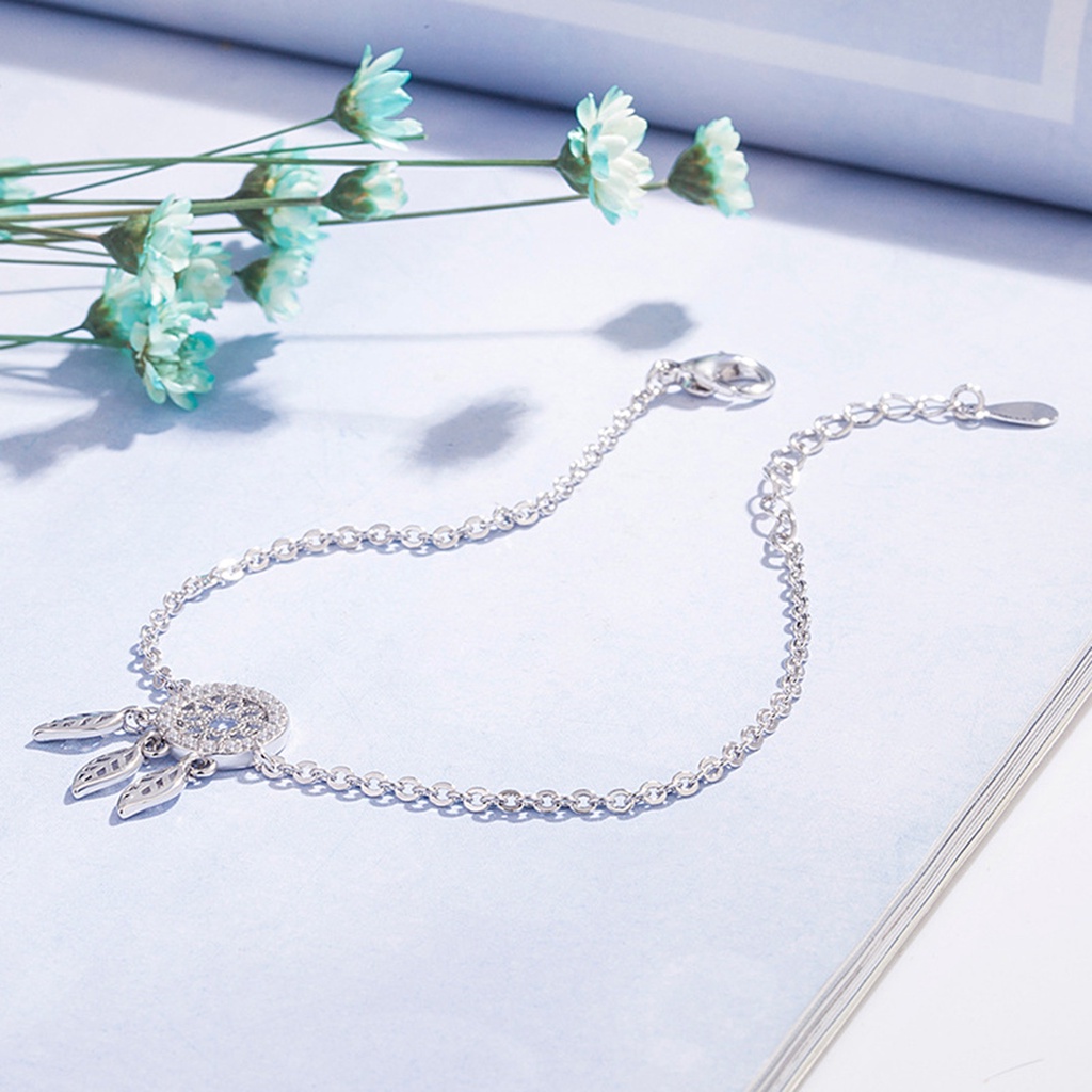 [Ts] Lắc chân Hình Dreamcatcher Phối Tua Rua Bằng Đồng Chống Mòn Quyến Rũ Cho Nữ Cuộc Sống