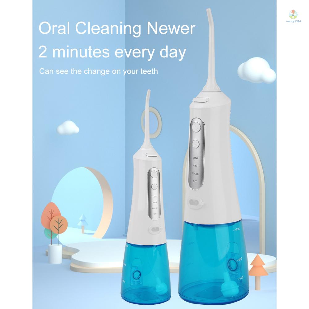 Máy Phun Nước 300ml Không Dây Sạc USB 2 Phút Hẹn Giờ 4 Chế Độ Chống Thấm Nước IPX7 Dùng Trong Nha Khoa / Mang Đi Du Lịch