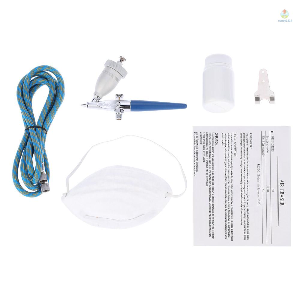KKmoon Mini Sandblasting Airbrush Sandblaster Spray Model Air Brush Kit for Art Painting Tattoo Metal Etching Glass Engraving/Hand-cut  Gravity Feed 0.5mm Spray