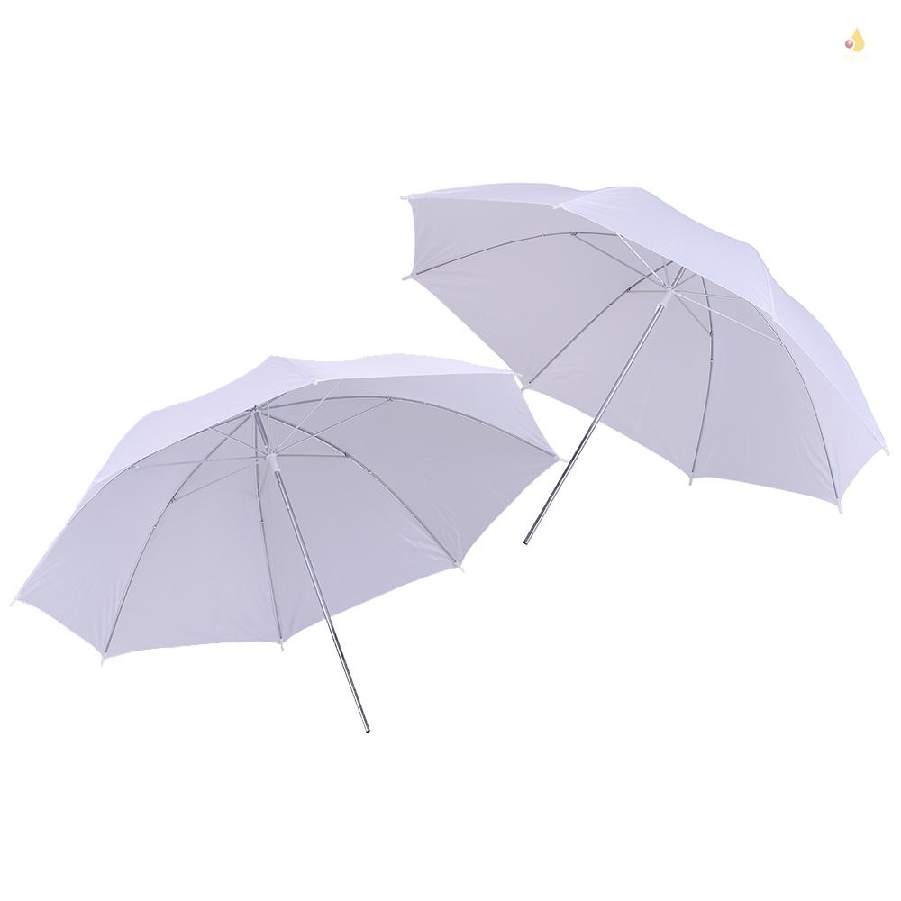 Set 2 Dù Mềm Màu Trắng + 2 Bóng Đèn 45W 6.6Ft + 2 Chuôi Đèn Xoay 33 Inch Dùng Trong Studio Chụp Ảnh