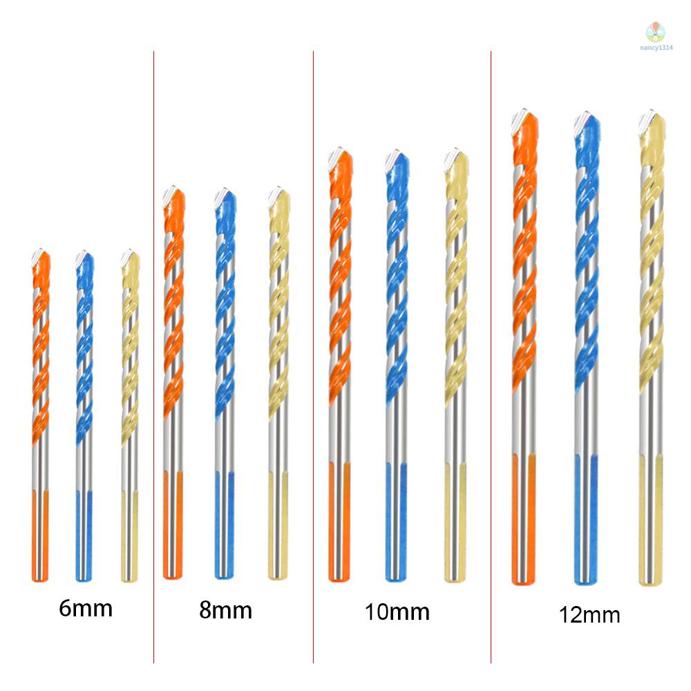 1 Mũi Khoan Xoắn 4 Tùy Chọn Đa Năng Dùng Đục Lỗ Cho Tường Kính / Gốm Sứ
