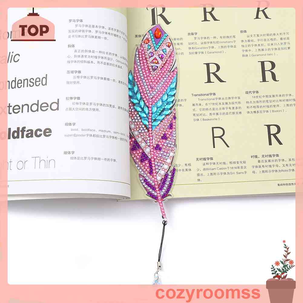 Sách Đánh Dấu Thủ Công 5D Hình Chiếc Lá Sáng Tạo Dành Cho Người Lớn Và Trẻ Em