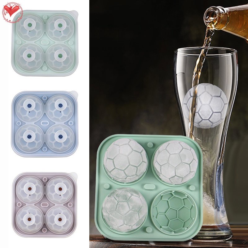Khuôn Làm Đá / Sô Cô La / Đá Viên Hình Quả Bóng Bằng Silicon Có Nắp Trong Suốt Và Phễu Lớn Dùng Uống Whiskey Cocktails DGE VN