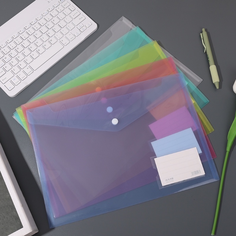 Túi Đựng Tài Liệu Khổ A4 Bằng Nhựa PVC Trong Suốt Dày Dặn Chống Thấm Nước Chất Lượng Cao