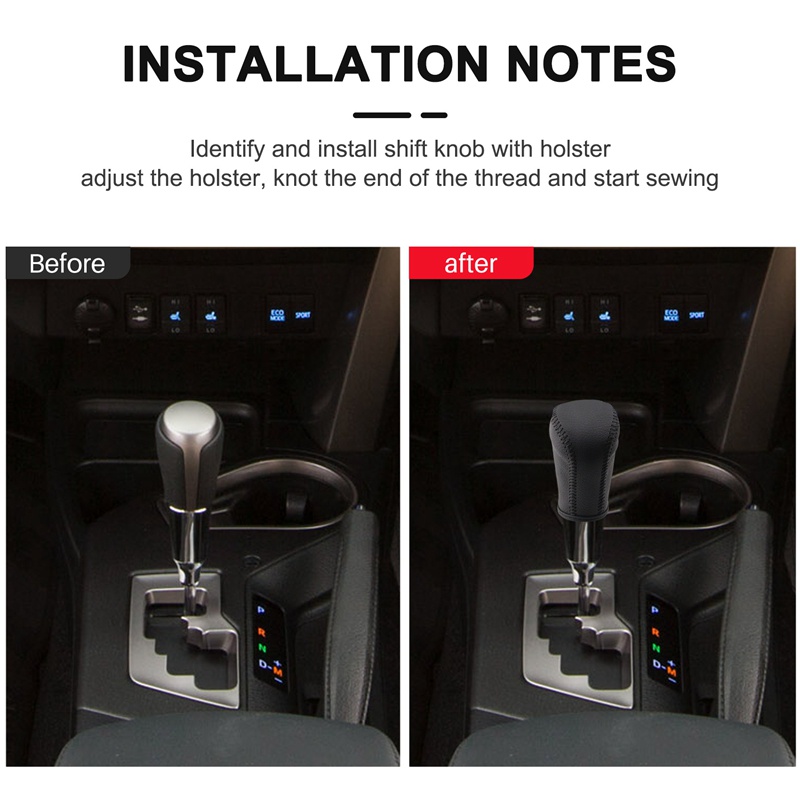 Bọc Cần Số Xe Hơi Bằng Da Thêu Tay DIY Cho Toyota Corolla Rav4 Rav 4 2014-2019