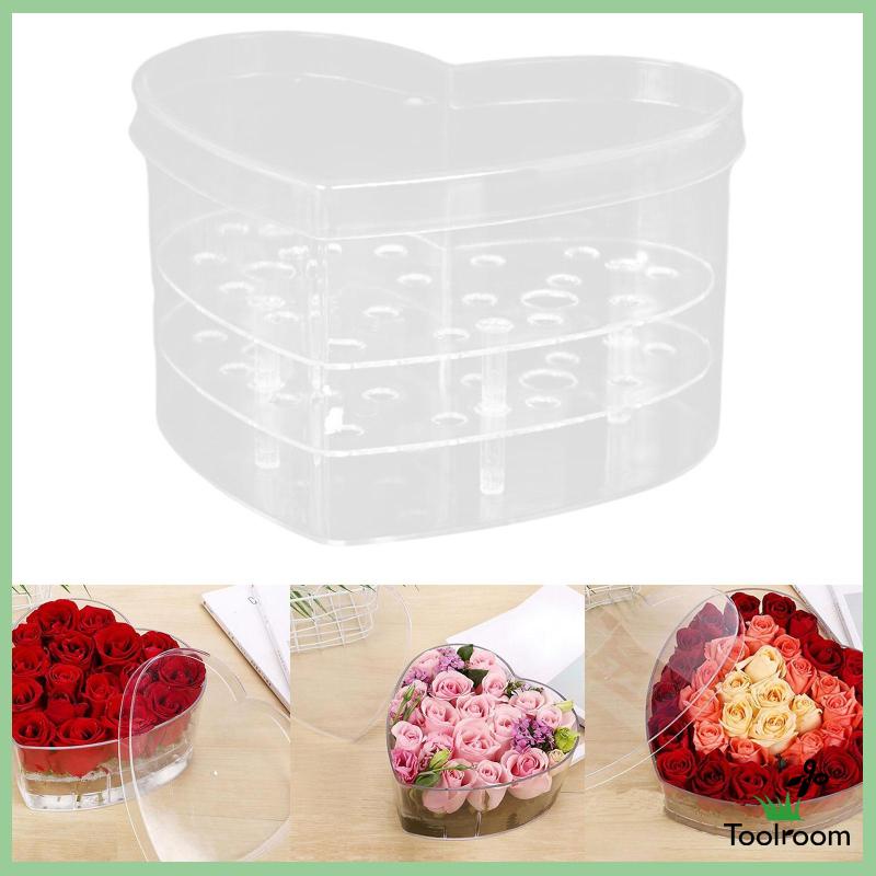 Hộp Hoa Acrylic Có Nắp Đậy Dùng Làm Đạo Cụ Chụp Ảnh Phù Dâu
