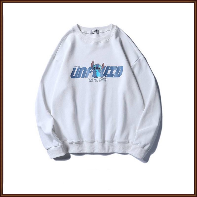 Áo Nỉ Dài Tay Cổ Tròn Dáng Rộng In Hình Hoạt Hình Dành Cho Nam