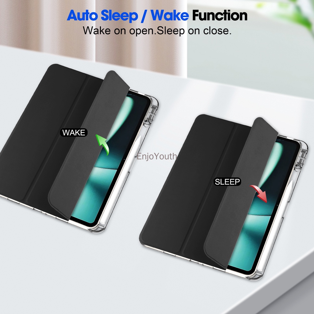 Ốp Máy Tính Bảng Nhám Trong Suốt Có Ngăn Đựng Bút Cho Oppo Pad 2 2023 11.61 / Ipad 11 Air 10.36