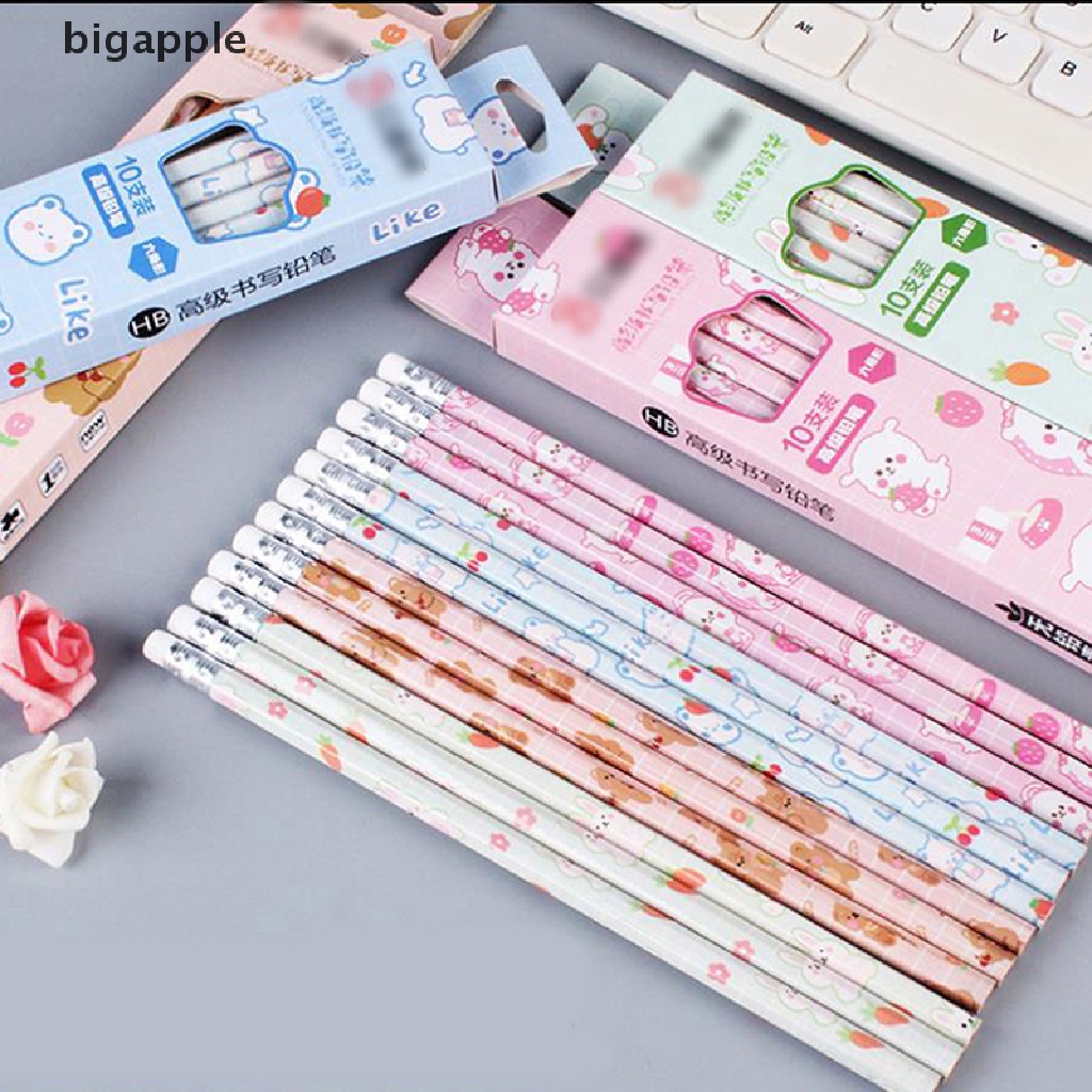 Set 10 Bút Chì Họa Tiết Hoạt Hình Đáng Yêu