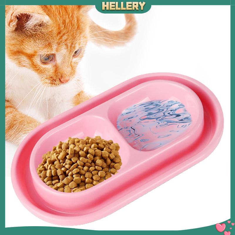 Bộ Bát Đựng Thức Ăn Nước Uống Hai Ngăn Chống Trượt Cho Mèo