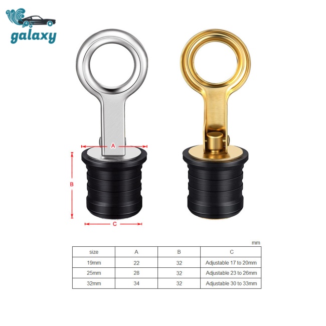 Galaxy Nút Chặn Lỗ Thoát Nước Chống Ăn Mòn Bằng Thép Không Gỉ Cho Thuyền Kayak