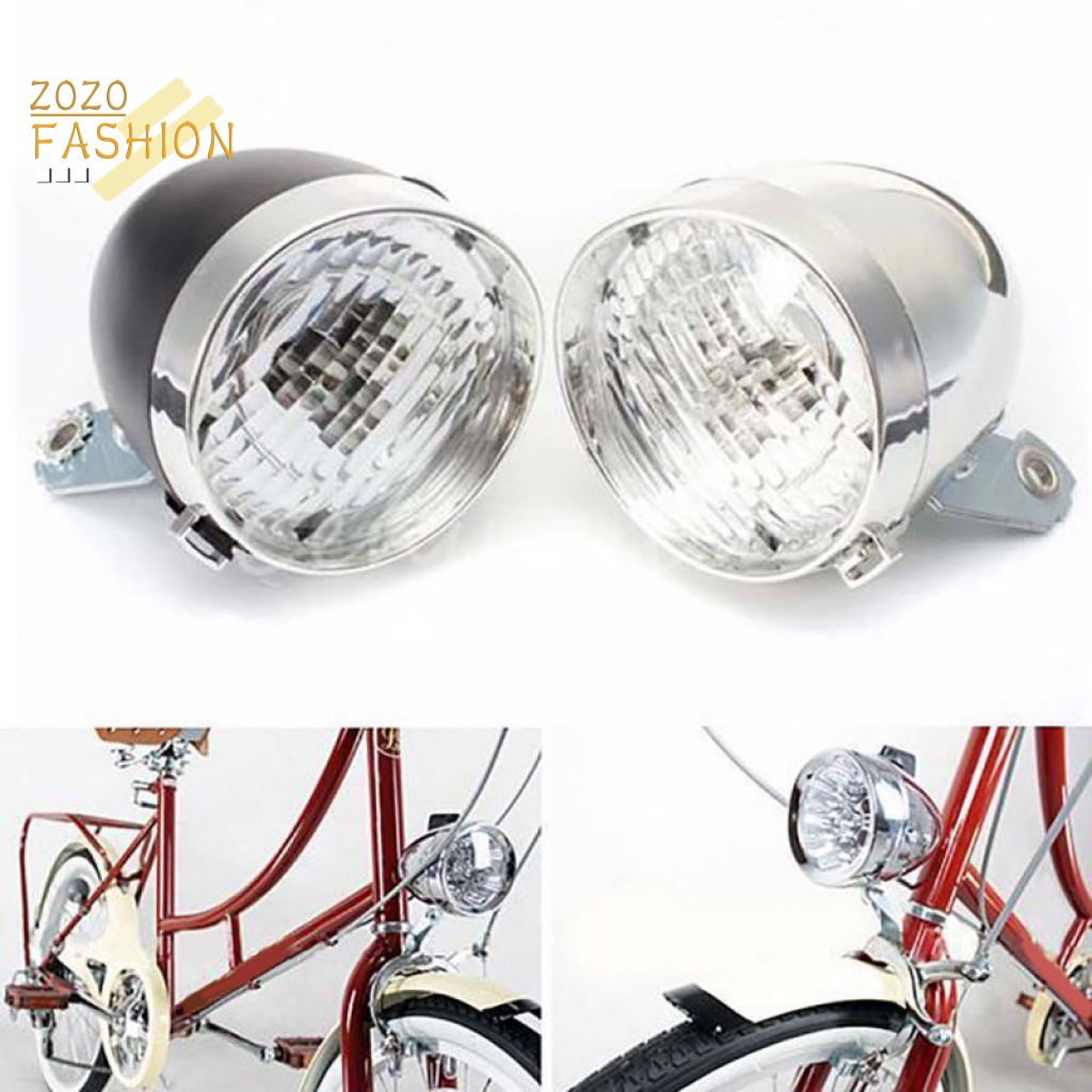 Đèn Pha 3 Bóng Led Gắn Phía Trước Xe Đạp MTB Phong Cách Retro