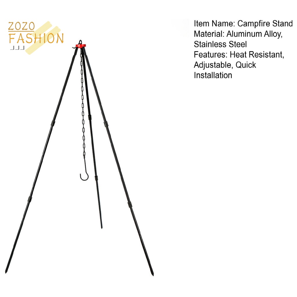 1 Bộ Giá Đỡ Ba Chân Cắm Trại Chống Trượt Có Thể Gấp Gọn Tiện Dụng