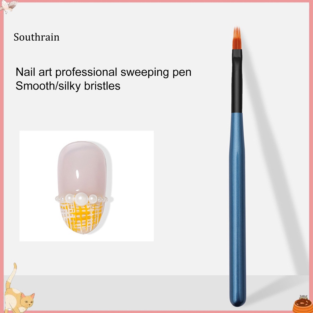 Cọ Vẽ Móng Nghệ Thuật Bằng Sợi Nylon Mềm Linh Hoạt Chống Trượt Tay Cầm Thoải Mái Đa Năng