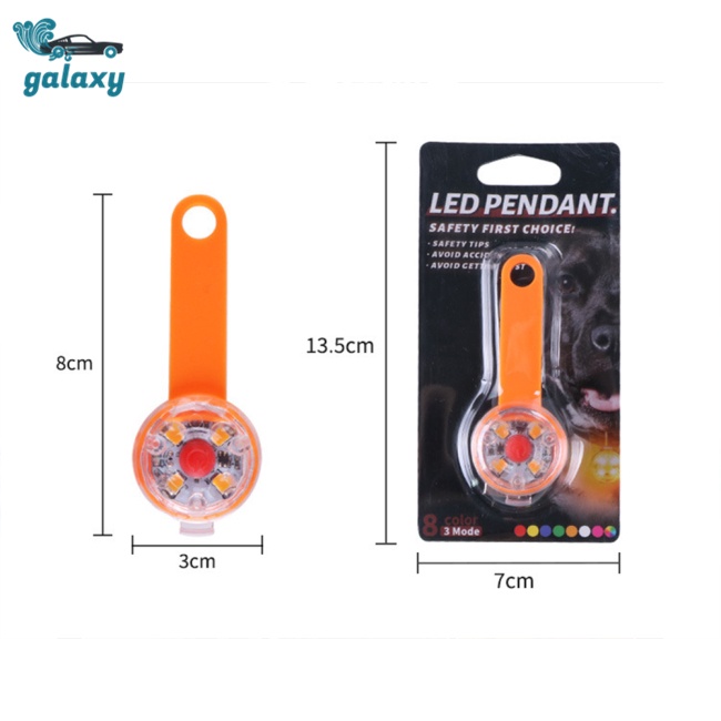 Galaxy Vòng Cổ Chống Thất Lạc Có Đèn Led Dạ Quang Có Thể Sạc Lại Bằng Cổng Usb Cho Thú Cưng