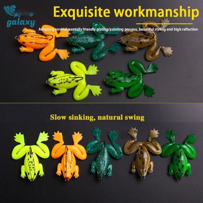 Galaxy Set 4 Mồi Giả Nhử Cá Ếch 6cm / 5g Bằng Nhựa Mềm