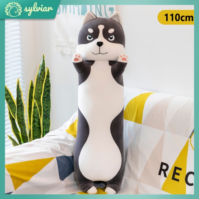 Gối Ôm Nhồi Bông Mềm Mại Hình Chú Chó Husky Đáng Yêu