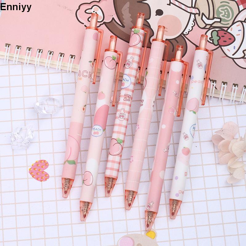 Enniyy📚Bút bi bấm ngòi 0.5mm mực đen vỏ hoạt hình đáng yêu