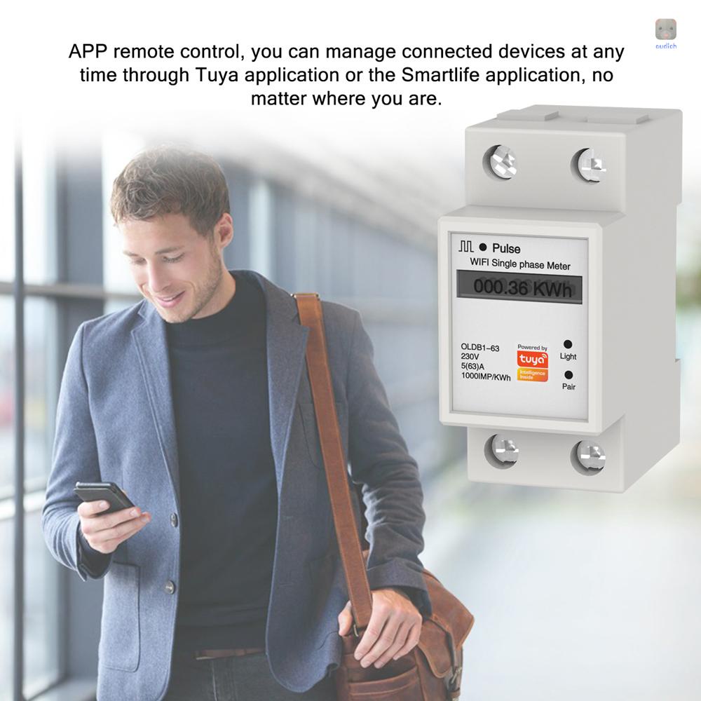 Tuya Thiết Bị Đo Năng Lượng Điện Tử Thông Minh Kết Nối WiFi Điều Khiển Qua Ứng Dụng Điện Áp
