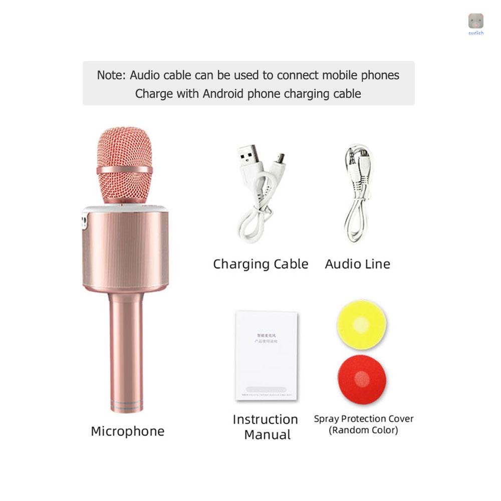 Micro Karaoke N6 Chuyên Nghiệp Có Đèn LED Và Loa 2 Trong 1 Dùng Để Hát Karaoke / Giáng Sinh / Tiệc Giáng Sinh