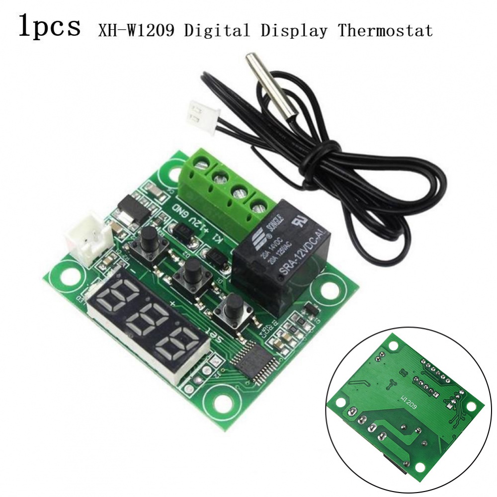 Rơ Le Cảm Biến Nhiệt Kỹ Thuật Số 10A DC 12V NTC Không Thấm Nước