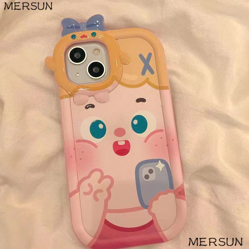 ✅Ốp Điện Thoại Trong Suốt Họa Tiết Hoạt Hình Dễ Thương Cho Iphone pro1211 xr1413promaxxs 8p SRB4