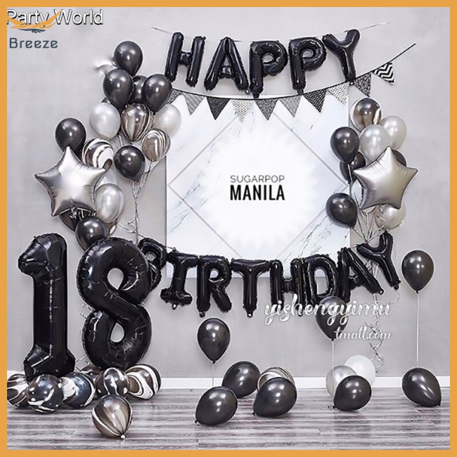 Bong Bóng Hình Số Màu Đen 40 Inches 2022 Dùng Trang Trí Tiệc Sinh Nhật