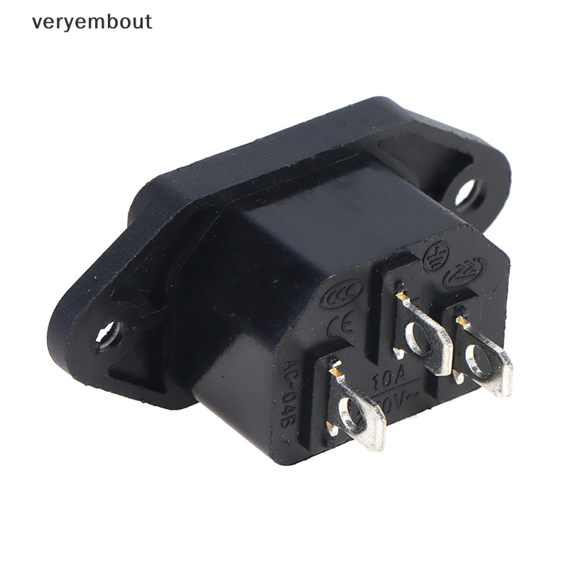 Ổ CắM NguồN ĐiệN ut AC-04 250V 10A 3-pin Cho Xe Hơi / MáY TíNh