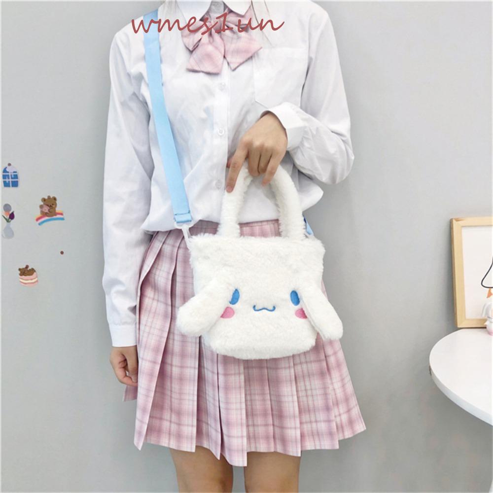Túi Đeo Chéo Vai Họa Tiết Hoạt Hình Kuromi Melody Cinnamoroll Sức Chứa Lớn WMES15H Có Thể Điều Chỉnh