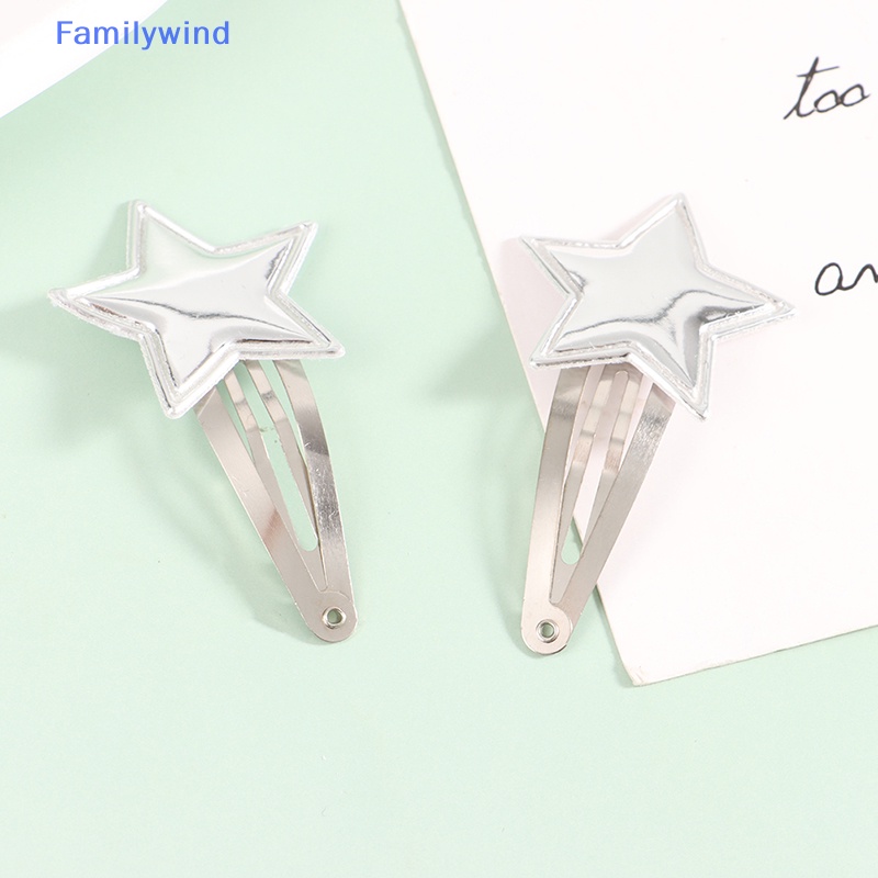 Set 2 Kẹp Tóc Ngôi Sao Năm Cánh Bằng Bạc Hợp Thời Trang Cho Nữ