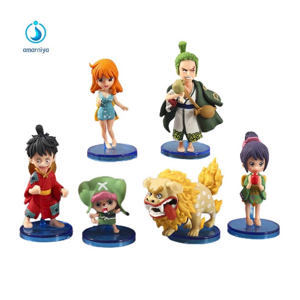 Set 6 Mô Hình Nhân Vật Phim One Piece Dùng Để Trang Trí
