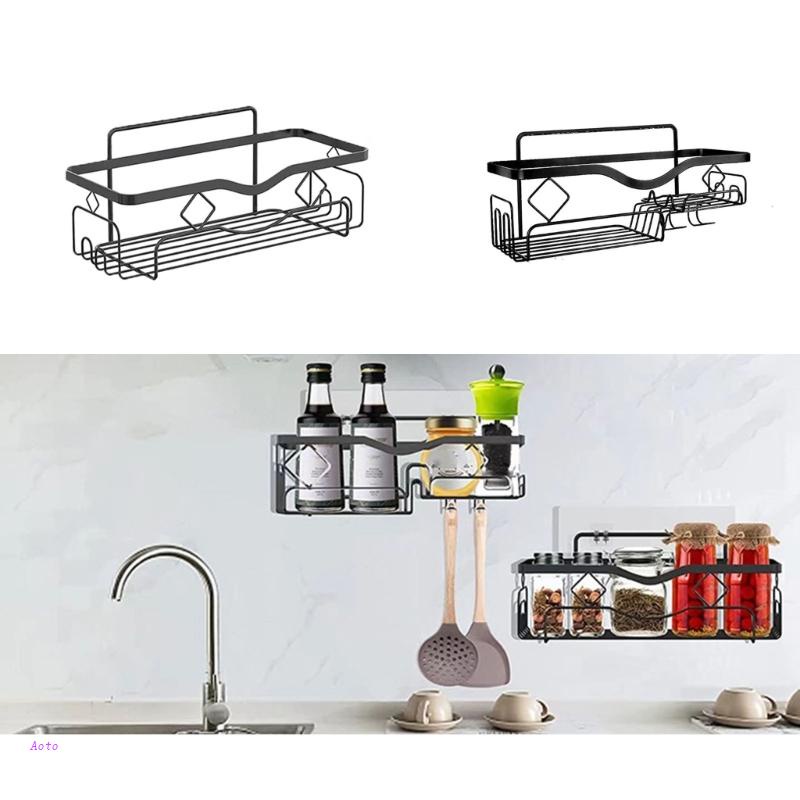 Giá Đỡ Mỹ Phẩm Bằng Kim Loại Gắn Tường Không Cần Đục Lỗ Cho Nhà Bếp / Phòng Tắm