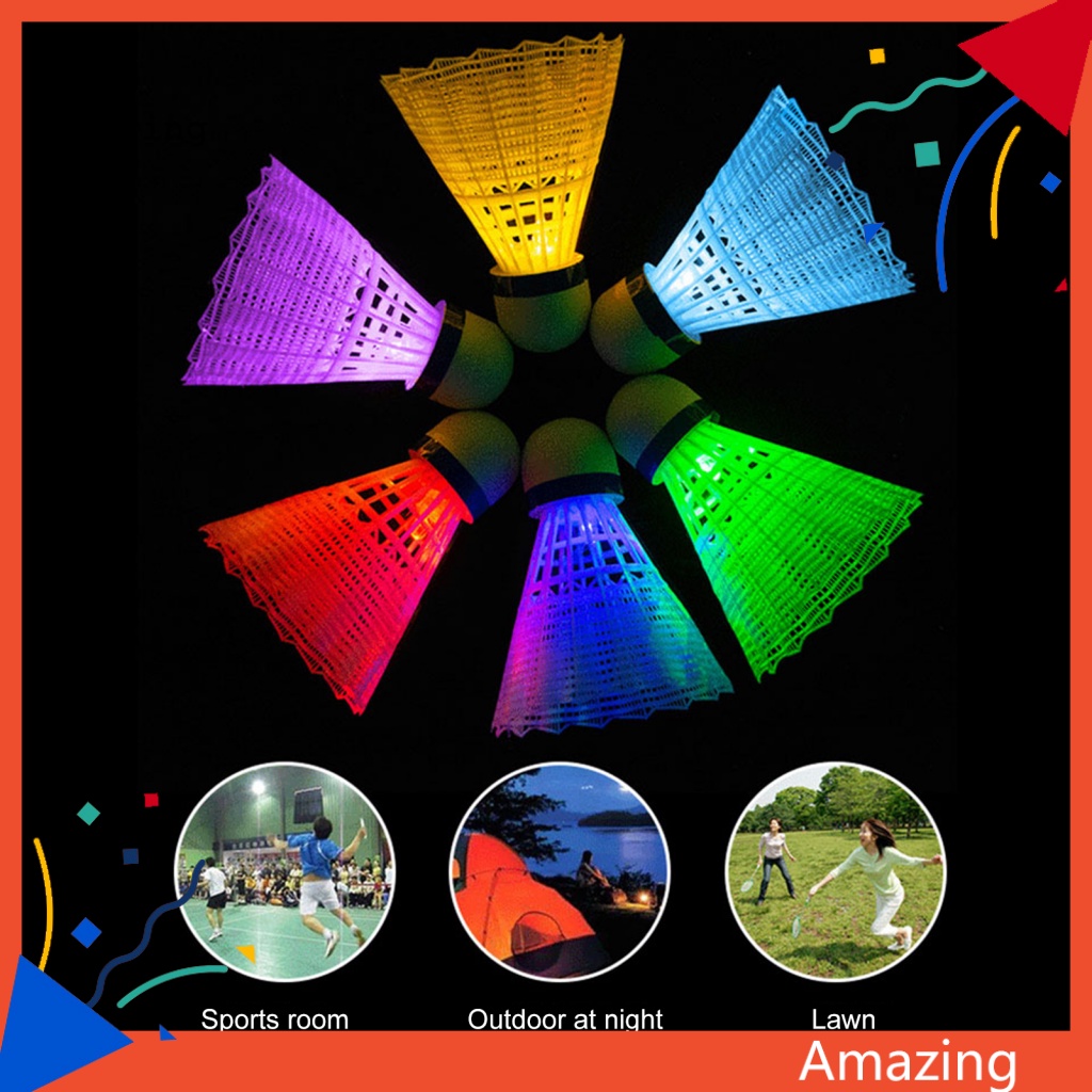 Hộp 6 Quả Cầu Lông Phát Sáng Trong Bóng Tối Tốc Độ Cao