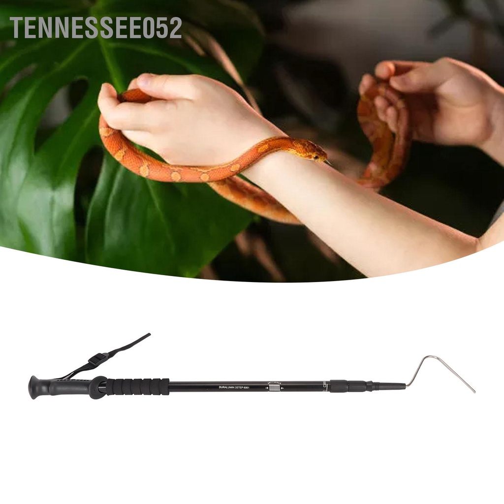 Tennessee052 Móc rắn có thể thu vào Có điều chỉnh tăng cường trọng lượng nhẹ Bò sát Grabber Snake Catcher tay cầm